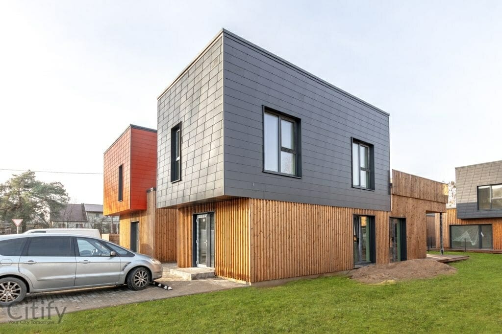 Spalvotam gyvenimui (Maumedžių g. 1A, 1B, 2, 2A, 2B, 2C) - Row housing - construction photos