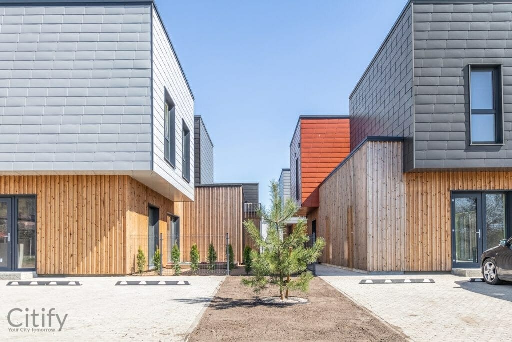 Spalvotam gyvenimui (Maumedžių g. 1A, 1B, 2, 2A, 2B, 2C) - Row housing - construction photos