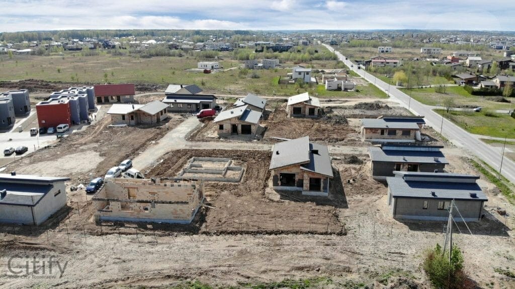 17 perlų (Uždaroji g.) - Private house community - construction photos