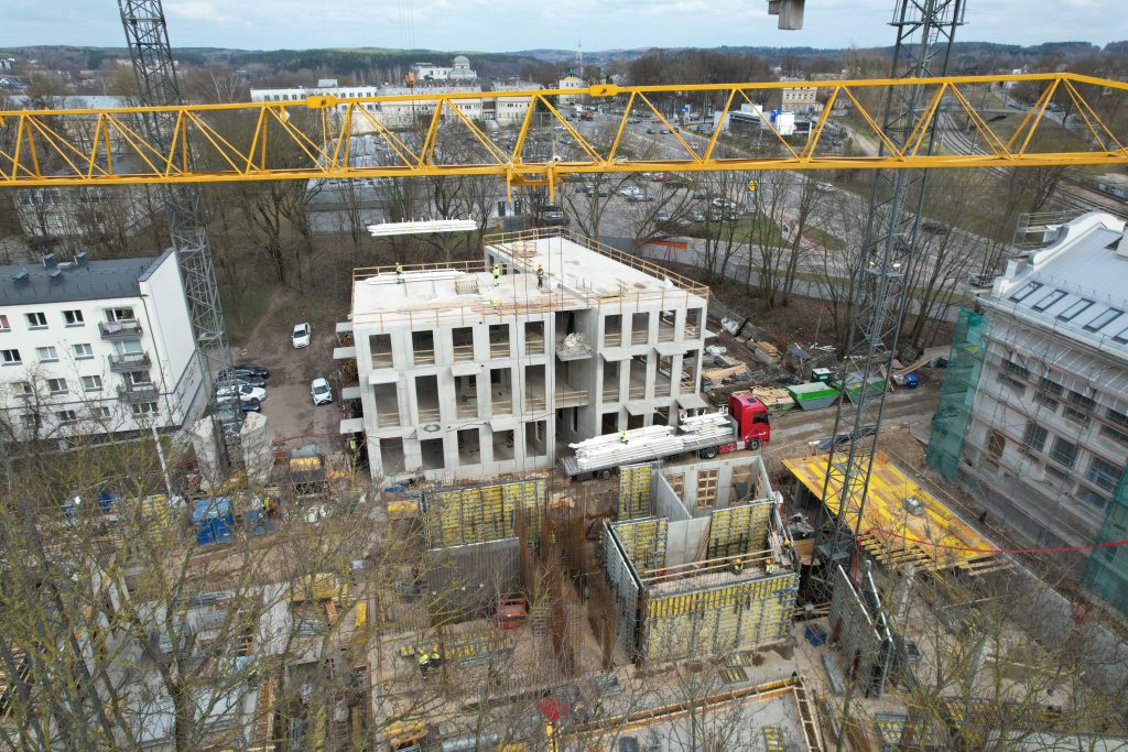 Vilniaus džiazas (K. Vanagėlio g. 11, 18) - Multi apartment - construction photos