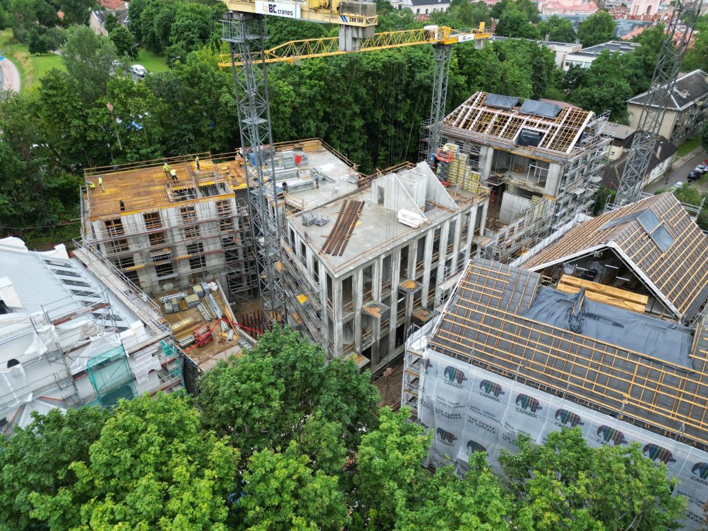 Vilniaus džiazas (K. Vanagėlio g. 11, 18) - Daugiabutis - statybų nuotraukos