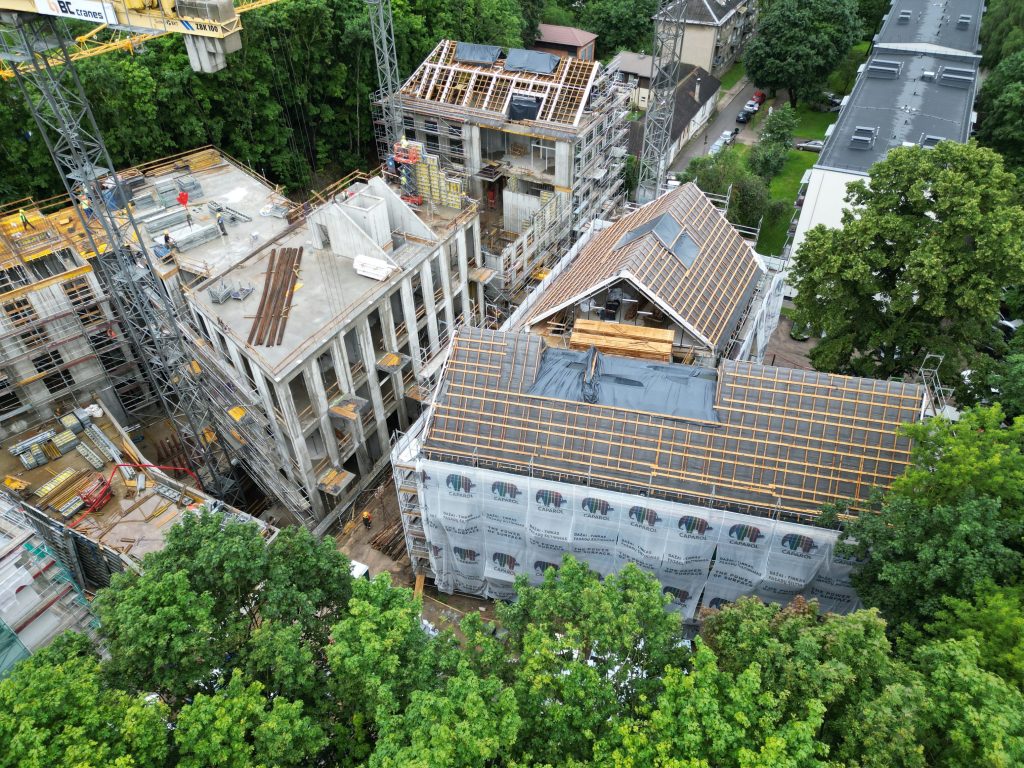 Vilniaus džiazas (K. Vanagėlio g. 11, 18) - Multi apartment - construction photos