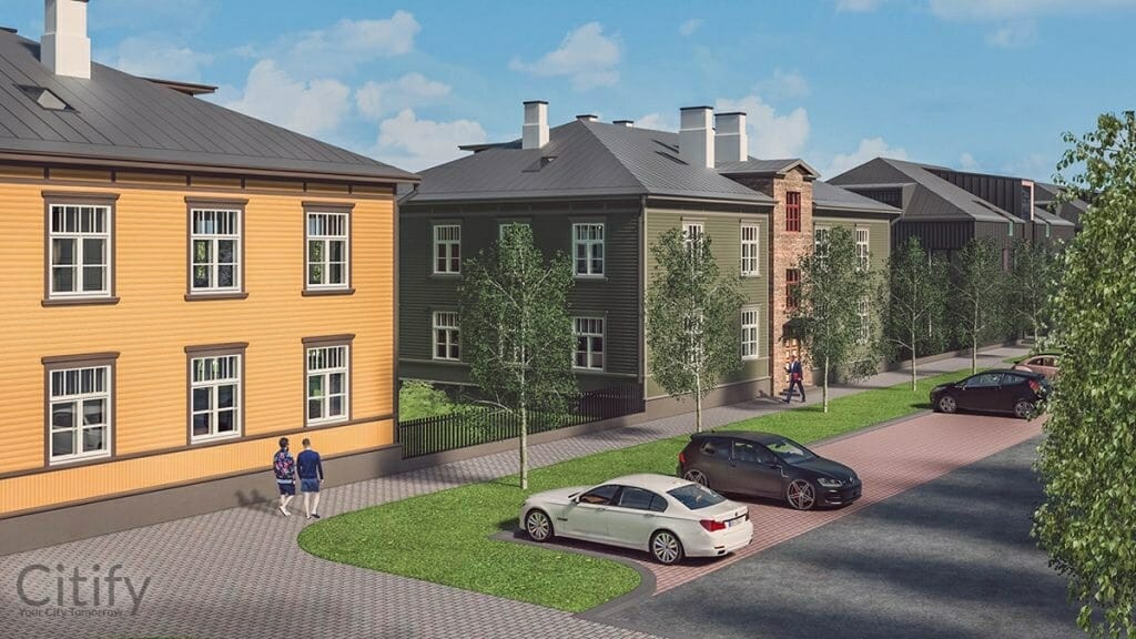 Kopli liinid, F kvartal (3. liin 1, 3, 5, 7, 6, 8, 10 / 4. liin 4) (3. liin 1, 3, 5, 7, 6, 8, 10 / 4. liin 4) - Daudzdzīvokļu nams - vizualizācija