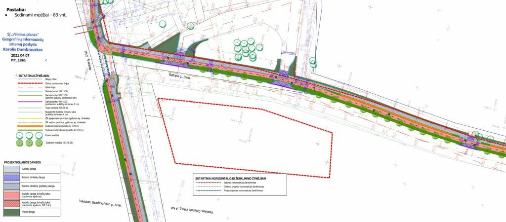 Baltupio g. dviračių takas iki Didlaukio g. (Baltupio g.) - Bike path - visualization