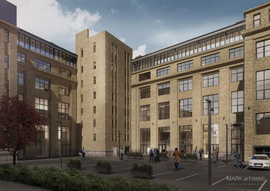 VEF tehnoloģiju klasteris I kārta (Brīvības gatve 214M) - Cultural center, Office center - visualization