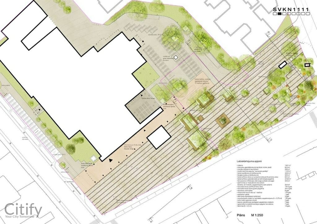 Dailes teātra skvēra labiekārtošana (Brīvības iela 75, Šarlotes iela 5) - Square - visualization