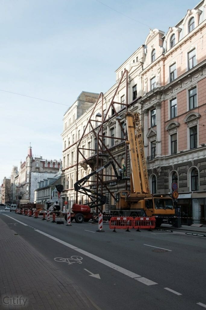 Jaunā Rīgas Teātra ēkas pārbūve (Lāčplēša iela 25) - Cultural center - construction photos