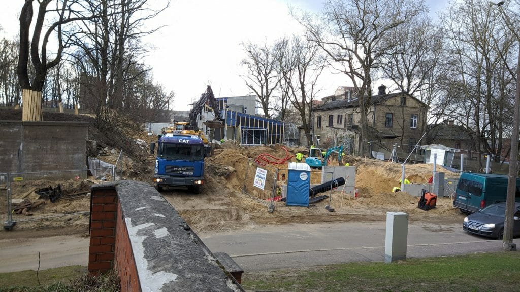 Aldara parks I un II kārta (Sliežu iela 21A) - Park - construction photos