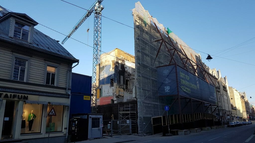 Jaunā Rīgas Teātra ēkas pārbūve (Lāčplēša iela 25) - Cultural center - construction photos