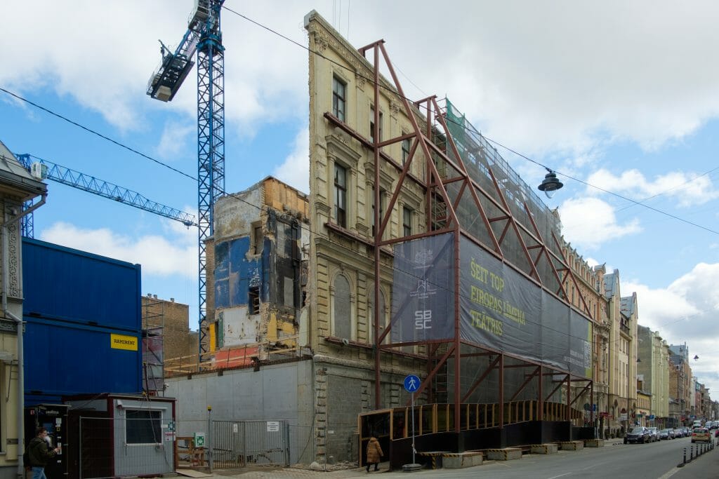 Jaunā Rīgas Teātra ēkas pārbūve (Lāčplēša iela 25) - Cultural center - construction photos