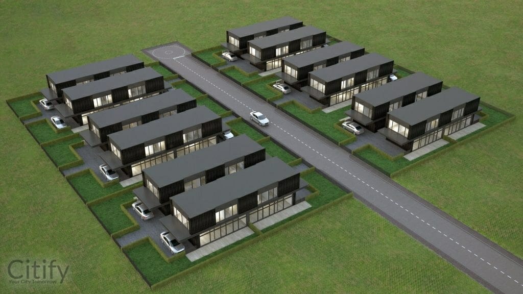 Gelužės kalvos (Našlaičių g. 3) (Našlaičių g. 3, 4, 5, 6, 7, 8) - Row housing - visualization