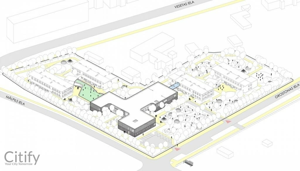 Rīgas Skanstes pirmsskolas ēku komplekss (Grostonas iela 6) - Primary and secondary education - visualization