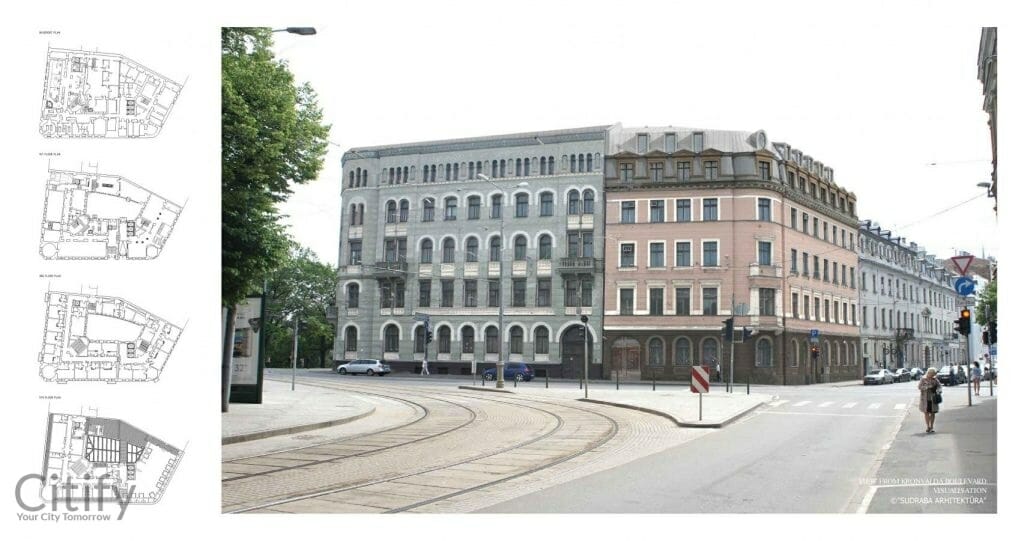 Jēkaba iela 30, Zigfrīda Annas Meierovica bulvāris 2 (Jēkaba iela 30, Zigfrīda Annas Meierovica bulvāris 2) - Hotel - visualization