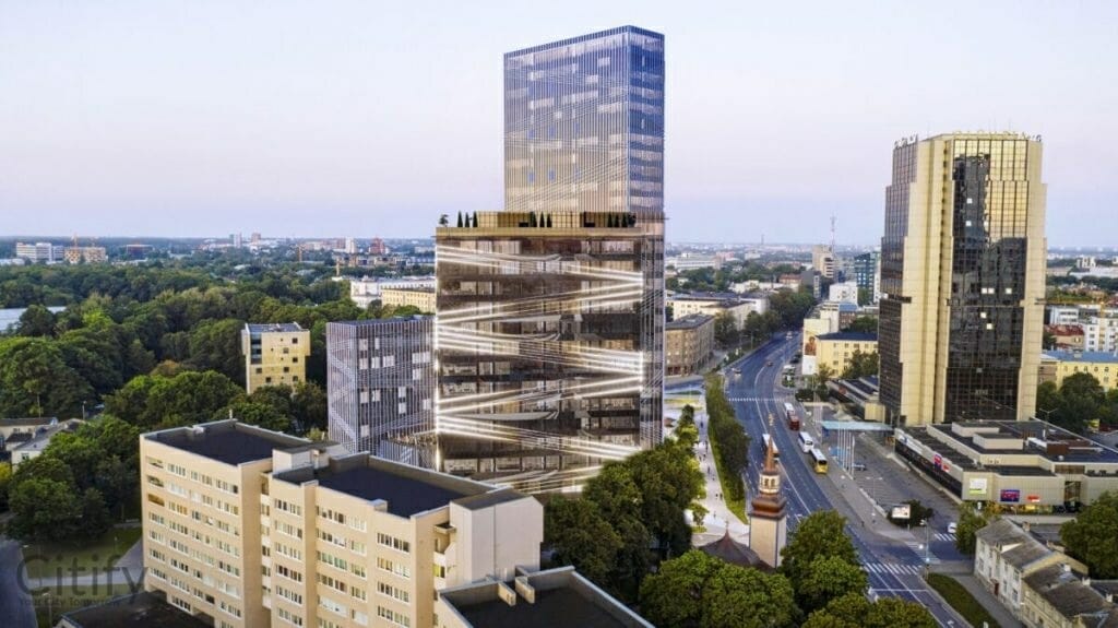 Arter kvartal (Liivalaia 34, 36 / Veski 1) - Food services, Hotel, Multi apartment, Office center - visualization