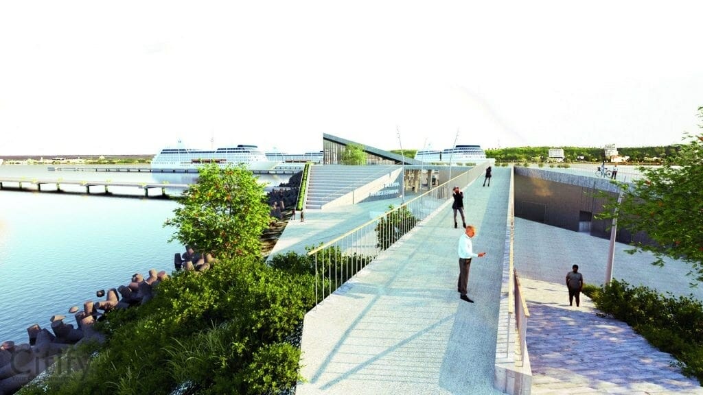 Kruiisiterminal (Logi 4/2) - Konverentsi- ja messikeskus, Toitlustusasutus, Sadam - visuaalne