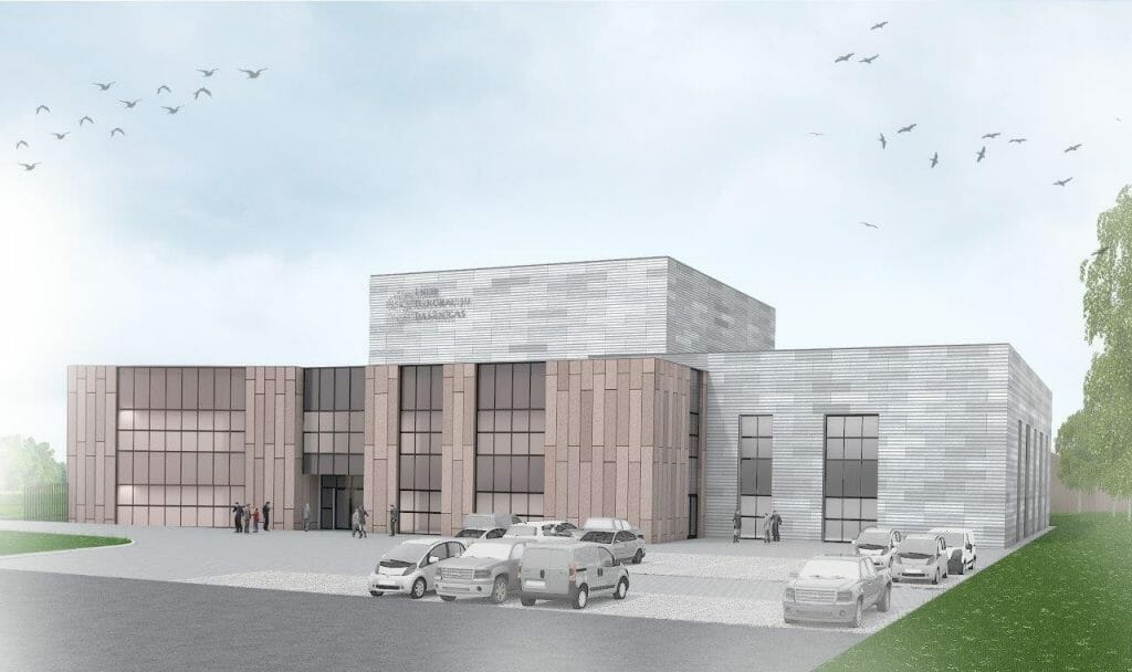 Skatuves mākslu dekorāciju darbnīcu un mēģinājuma zāles komplekss (Meirānu iela 2) - Cultural center - visualization