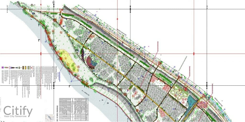 Neries krantinės parkas (Neries krant.) - Park - visualization