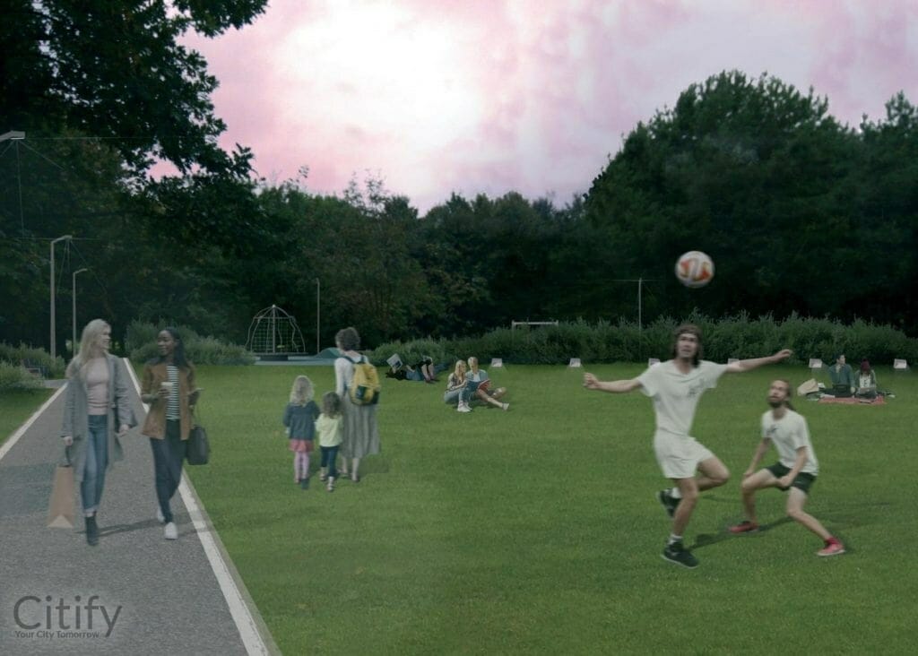 Neries krantinės parkas (Neries krant.) - Park - visualization