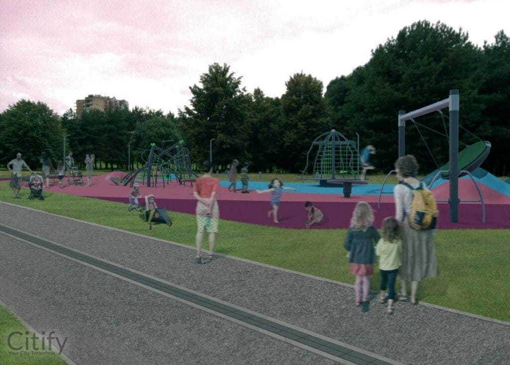 Neries krantinės parkas (Neries krant.) - Park - visualization