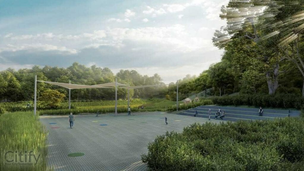 Paviršiniai nuotekų tinklai, valykla ir kaupykla Ozo g. (Šiaurinė, Ukmergės, Ozo, Miglos, Paribio, Lūšių, Elnių g.) - Izplatīšanas tīkls, Parks - vizualizācija