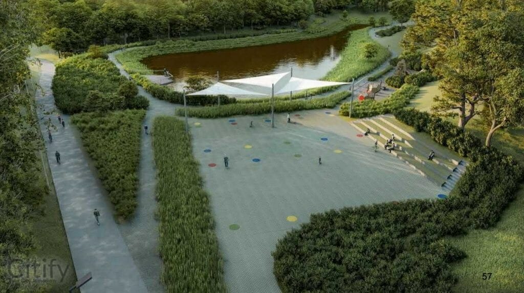 Paviršiniai nuotekų tinklai, valykla ir kaupykla Ozo g. (Šiaurinė, Ukmergės, Ozo, Miglos, Paribio, Lūšių, Elnių g.) - Izplatīšanas tīkls, Parks - vizualizācija