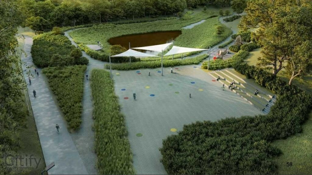 Paviršiniai nuotekų tinklai, valykla ir kaupykla Ozo g. (Šiaurinė, Ukmergės, Ozo, Miglos, Paribio, Lūšių, Elnių g.) - Izplatīšanas tīkls, Parks - vizualizācija