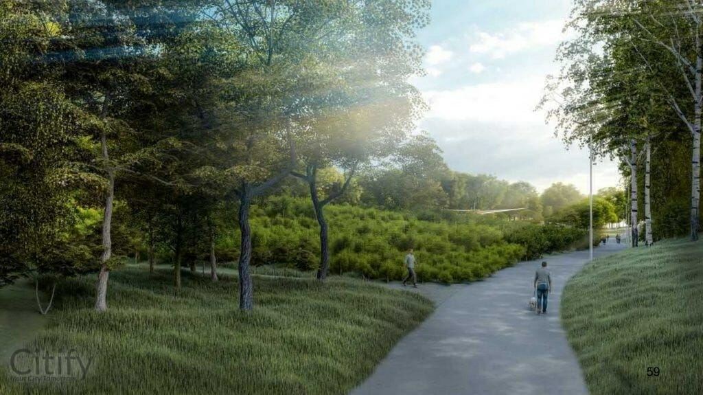 Paviršiniai nuotekų tinklai, valykla ir kaupykla Ozo g. (Šiaurinė, Ukmergės, Ozo, Miglos, Paribio, Lūšių, Elnių g.) - Izplatīšanas tīkls, Parks - vizualizācija