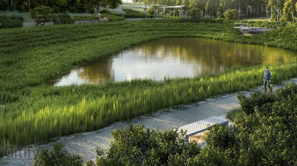 Paviršiniai nuotekų tinklai, valykla ir kaupykla Ozo g. (Šiaurinė, Ukmergės, Ozo, Miglos, Paribio, Lūšių, Elnių g.) - Izplatīšanas tīkls, Parks - vizualizācija