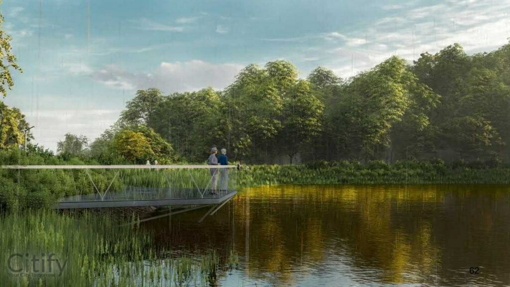 Paviršiniai nuotekų tinklai, valykla ir kaupykla Ozo g. (Šiaurinė, Ukmergės, Ozo, Miglos, Paribio, Lūšių, Elnių g.) - Izplatīšanas tīkls, Parks - vizualizācija