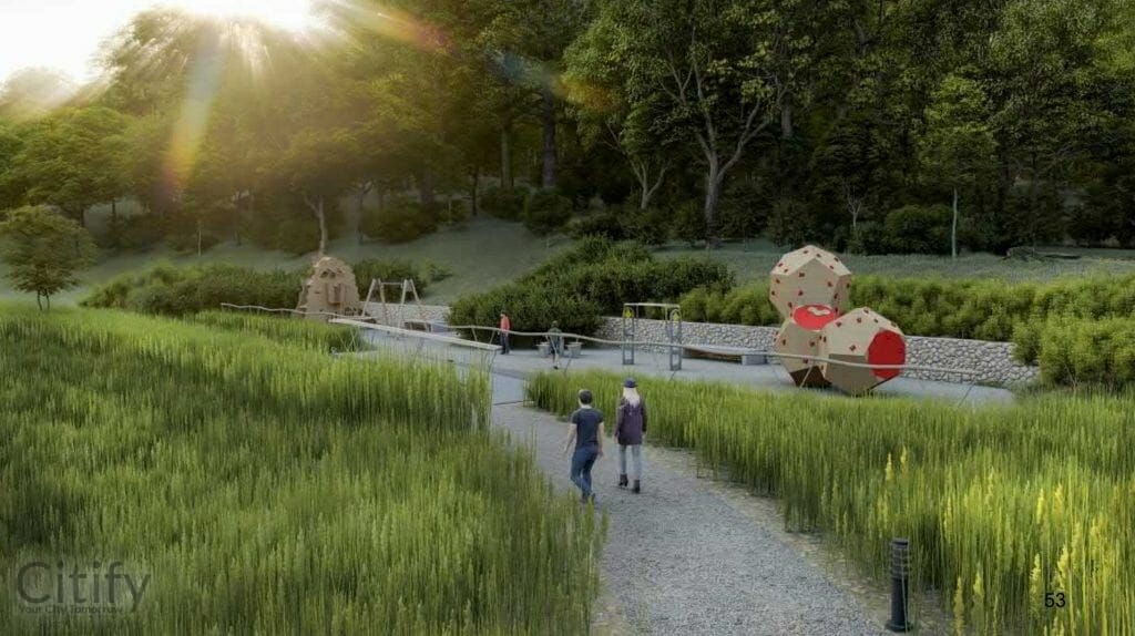 Paviršiniai nuotekų tinklai, valykla ir kaupykla Ozo g. (Šiaurinė, Ukmergės, Ozo, Miglos, Paribio, Lūšių, Elnių g.) - Izplatīšanas tīkls, Parks - vizualizācija