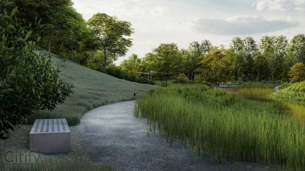 Paviršiniai nuotekų tinklai, valykla ir kaupykla Ozo g. (Šiaurinė, Ukmergės, Ozo, Miglos, Paribio, Lūšių, Elnių g.) - Izplatīšanas tīkls, Parks - vizualizācija