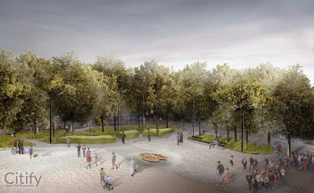 Rīgas pils laukums (Pils laukums) - Park - visualization