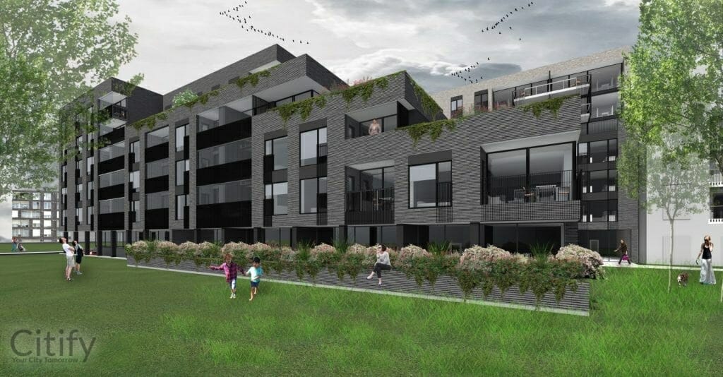 Kosmose kvartal (Pärnu mnt 35, 37, 41) - Co-living, Multi apartment, Office center, Other commercial - visualization