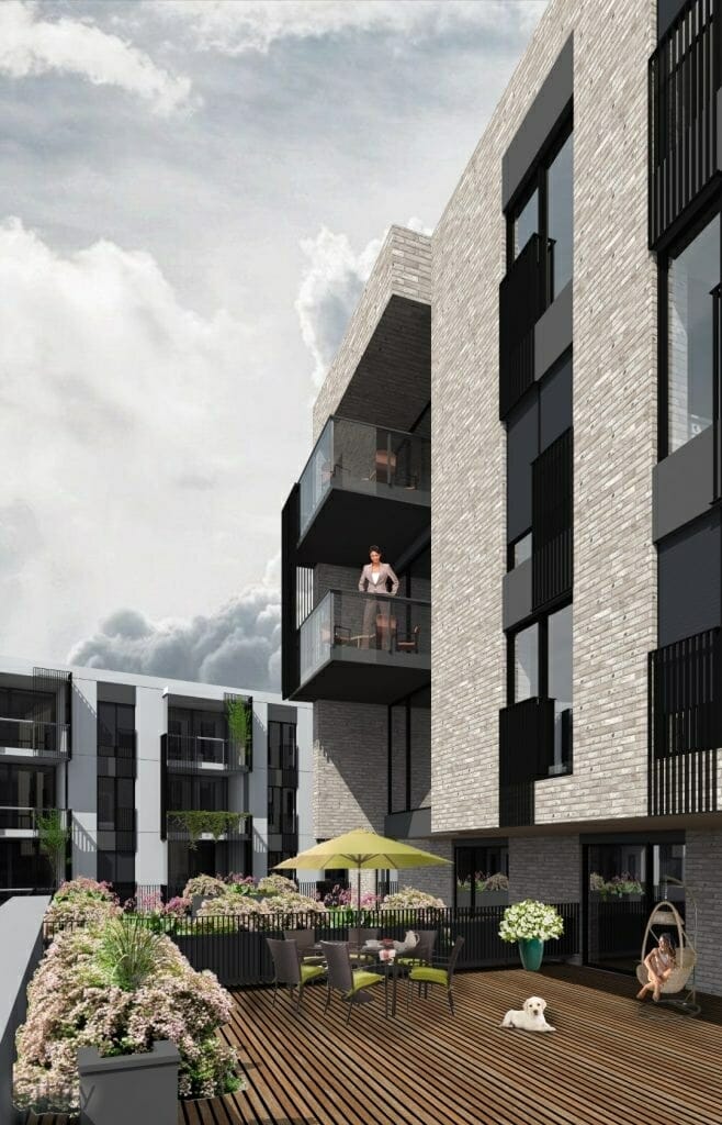 Kosmose kvartal (Pärnu mnt 35, 37, 41) - Co-living, Multi apartment, Office center, Other commercial - visualization