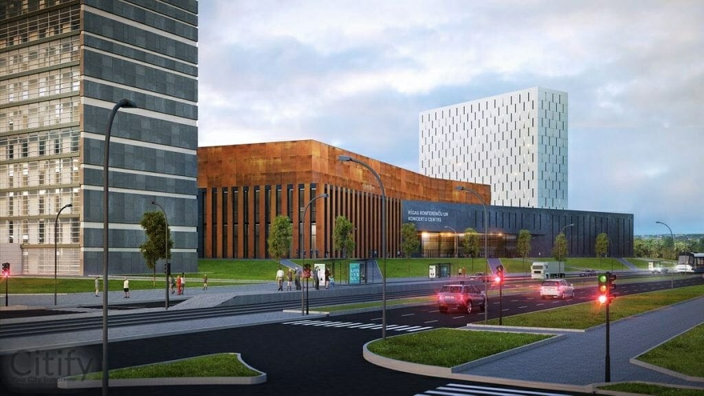 Rīgas konferenču un koncertu centrs (Skanstes iela 16, 18, 20) - Conference and expo center - visualization
