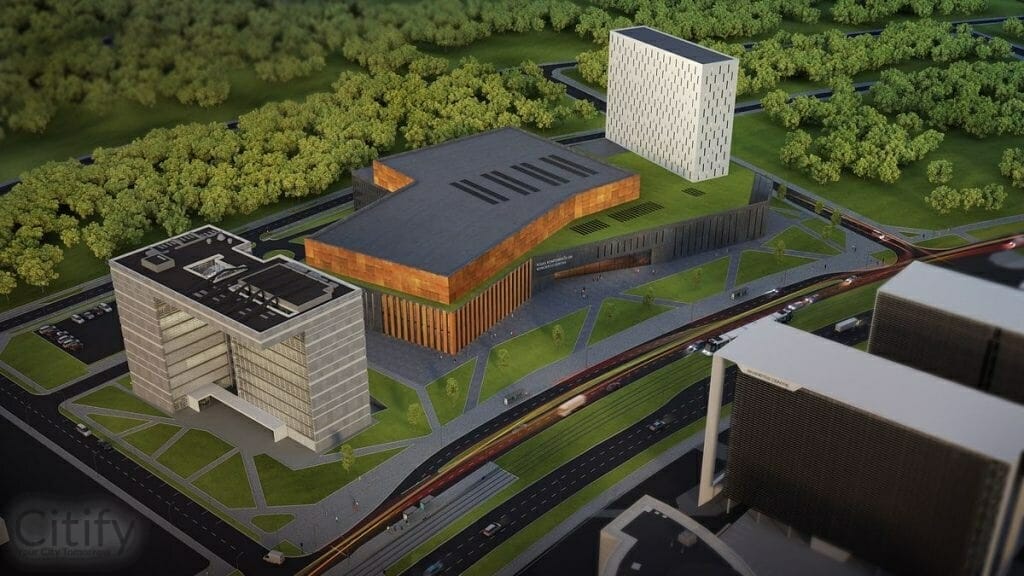 Rīgas konferenču un koncertu centrs (Skanstes iela 16, 18, 20) - Conference and expo center - visualization