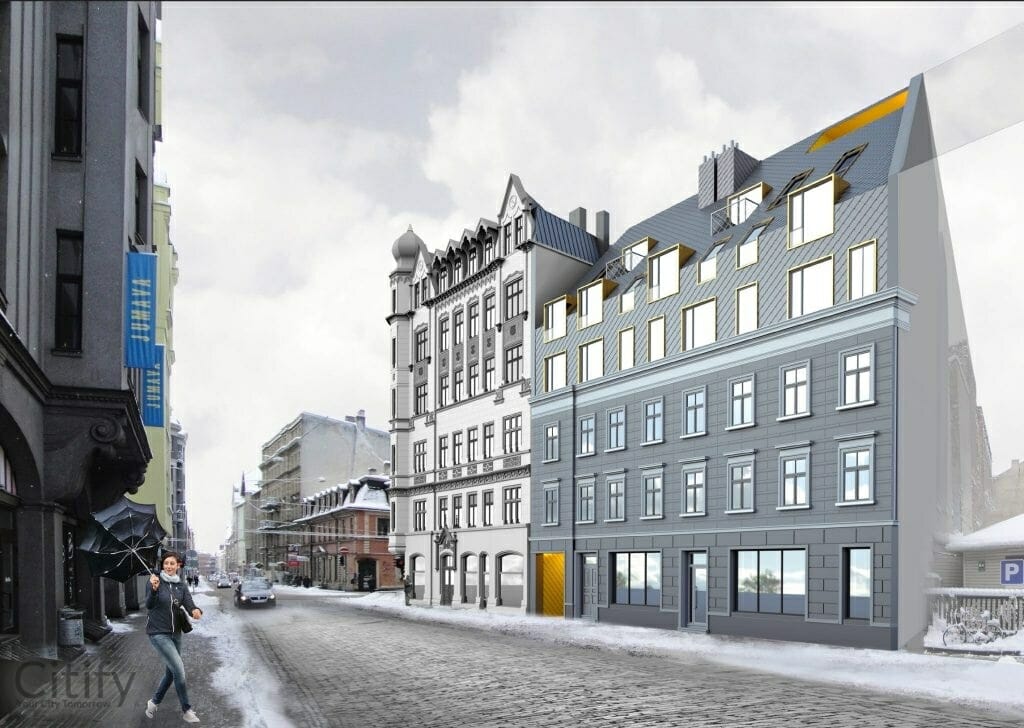 Tērbatas iela 7 (Tērbatas iela 7) - Daugiabutis - vizualizacija