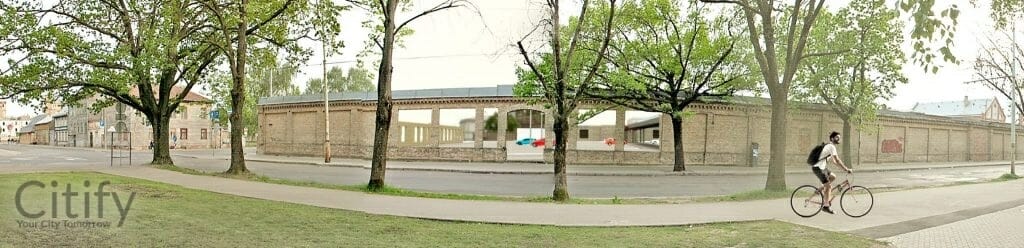 Intermodālais satiksmes mezgls (Turgeņeva iela 4, 6, Gaiziņa iela 5 K-1) - Bus terminal - visualization