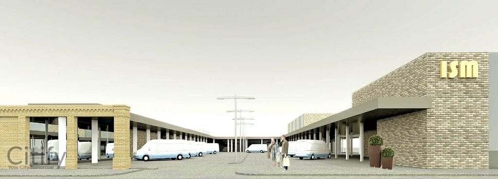 Intermodālais satiksmes mezgls (Turgeņeva iela 4, 6, Gaiziņa iela 5 K-1) - Bus terminal - visualization