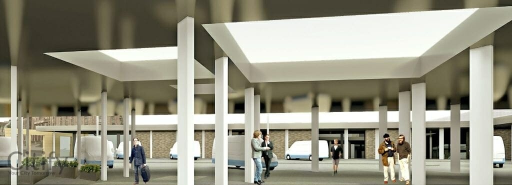 Intermodālais satiksmes mezgls (Turgeņeva iela 4, 6, Gaiziņa iela 5 K-1) - Bus terminal - visualization