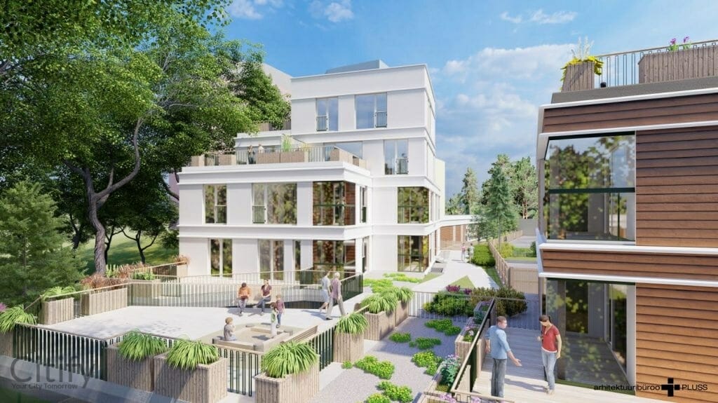 Kesknõmme kodud (Turu plats 3 / Vana-Mustamäe 2) - Daudzdzīvokļu nams - vizualizācija