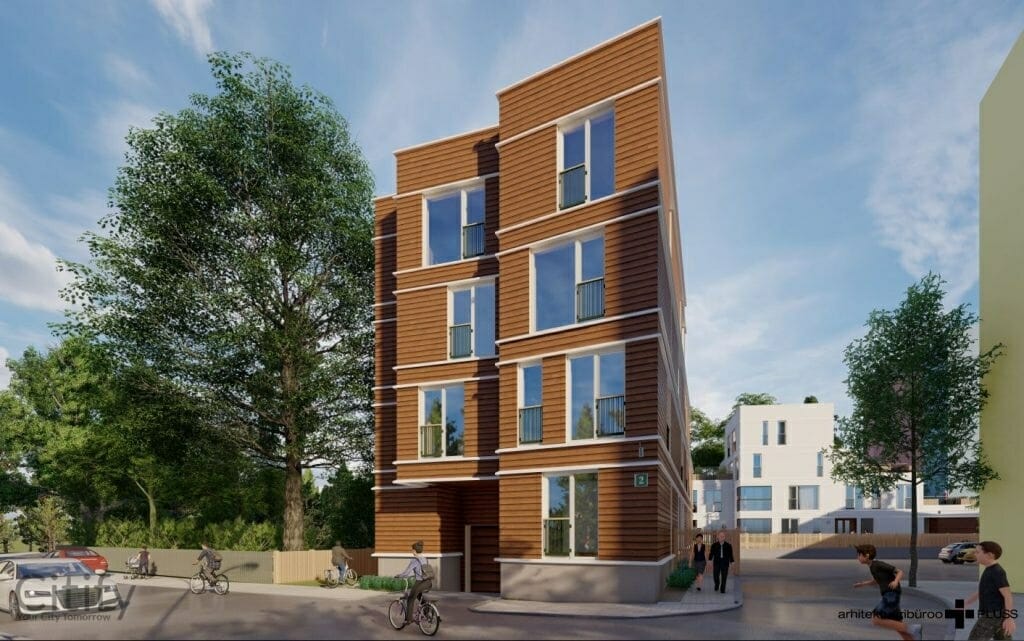 Kesknõmme kodud (Turu plats 3 / Vana-Mustamäe 2) - Daudzdzīvokļu nams - vizualizācija