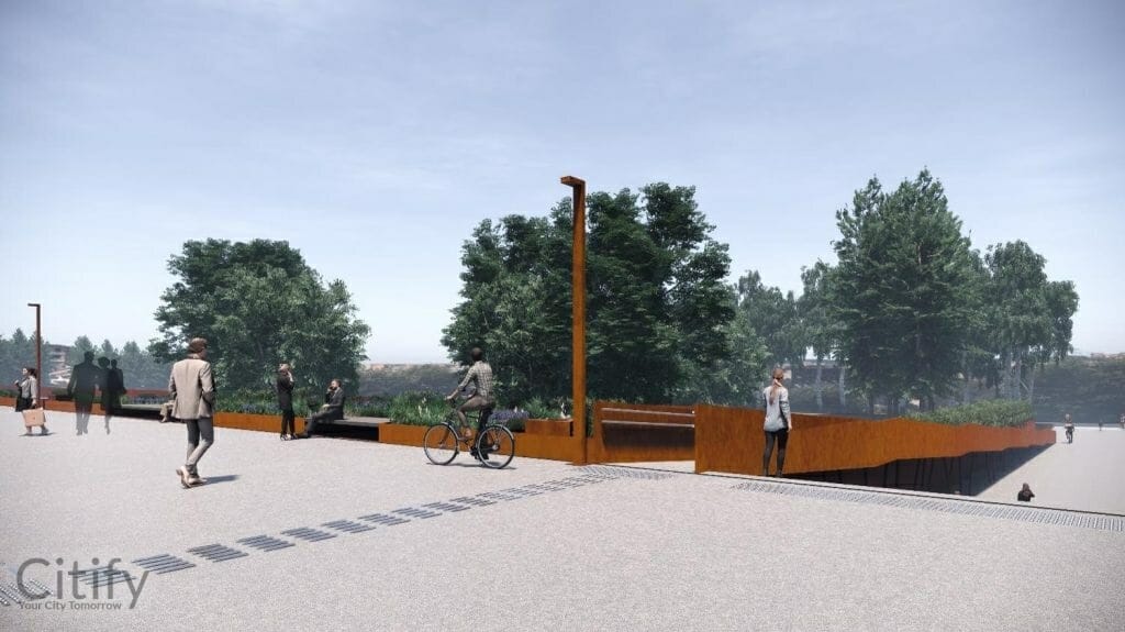 Vilniaus kongresų centro teritorija (Rinktinės g. 1) - Parks - vizualizācija