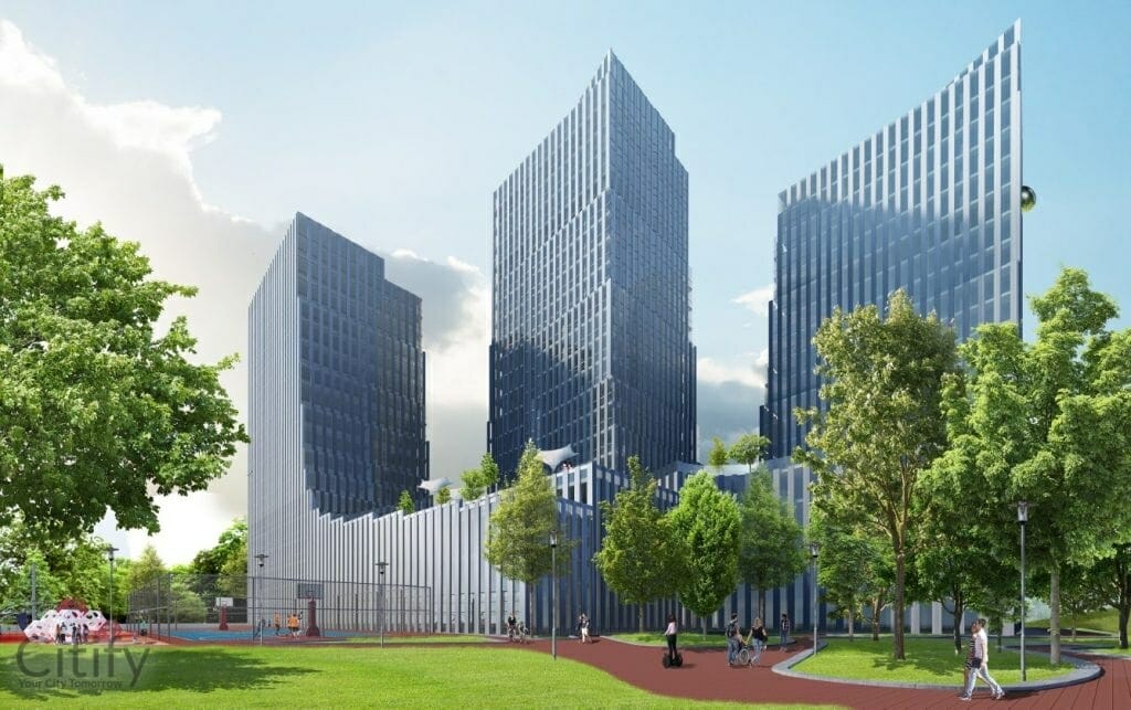 Zaķusalas Vārti - 1.Kārta - B Ēka (Zaķusalas krastmala 19) - Korterelamu, Büroohoone - visuaalne