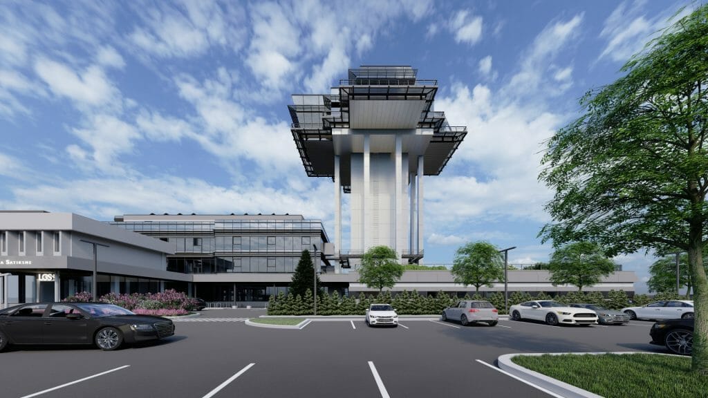 Latvijas Gaisa satiksmes vadības tornis (Ziemeļu iela 18) - Administratiivne, Lennujaam - visuaalne