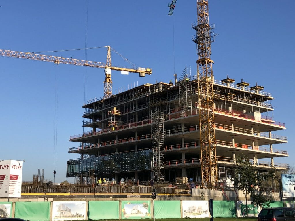 Verde 1. kārta - "A","B" ēkas (Roberta Hirša iela 1) - Office center - construction photos