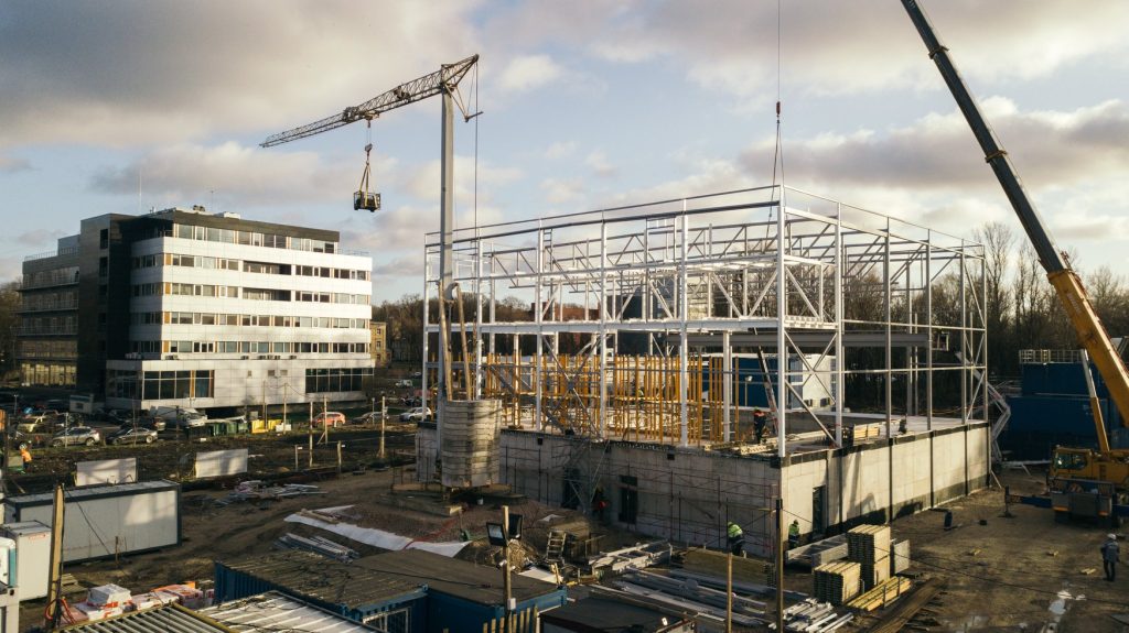 Novikontas Maritime College - 1-2. kārtas (Duntes iela 17D) - Kõrgkool, Ujula - ehituse fotod