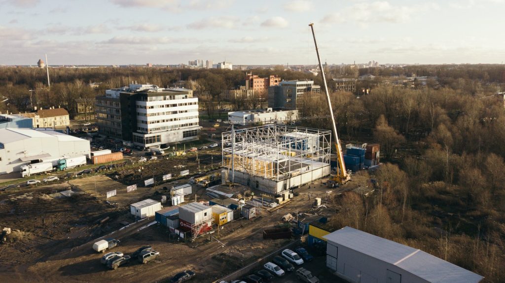 Novikontas Maritime College - 1-2. kārtas (Duntes iela 17D) - Kõrgkool, Ujula - ehituse fotod