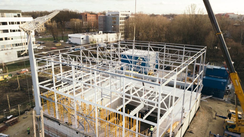 Novikontas Maritime College - 1-2. kārtas (Duntes iela 17D) - Kõrgkool, Ujula - ehituse fotod