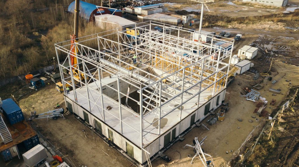 Novikontas Maritime College - 1-2. kārtas (Duntes iela 17D) - Kõrgkool, Ujula - ehituse fotod